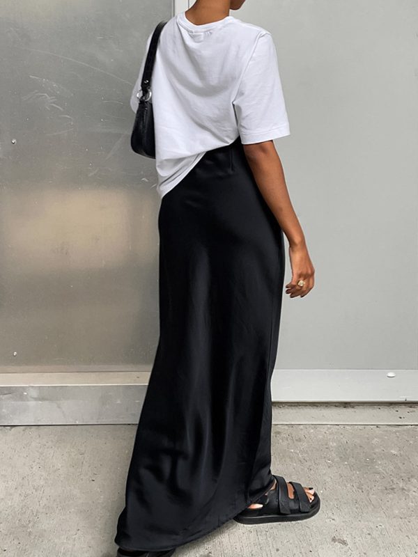 Utility Satin Maxi Skirt - Image 3