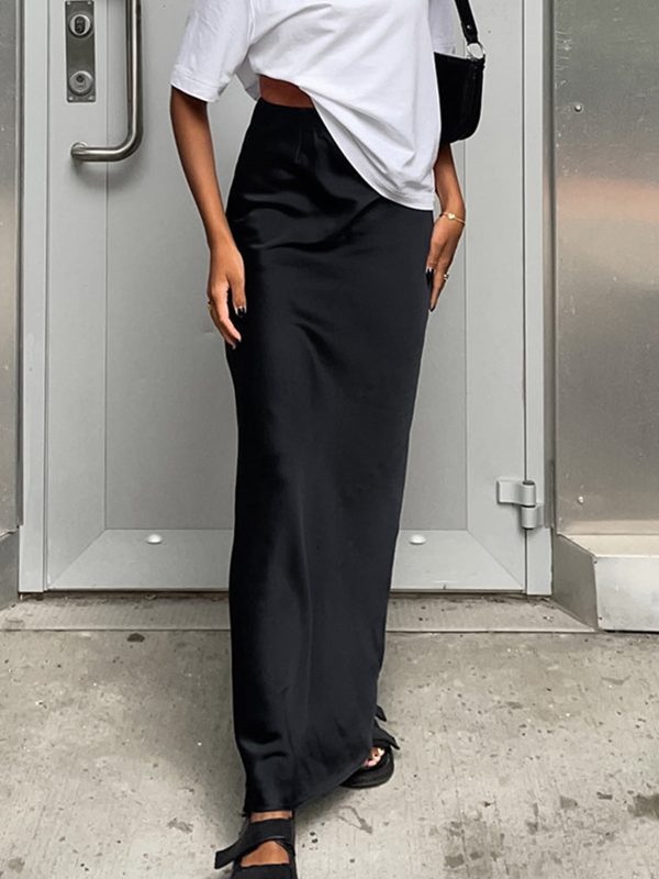 Utility Satin Maxi Skirt - Image 4