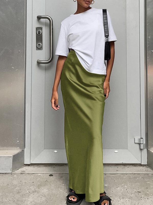Utility Satin Maxi Skirt - Image 5