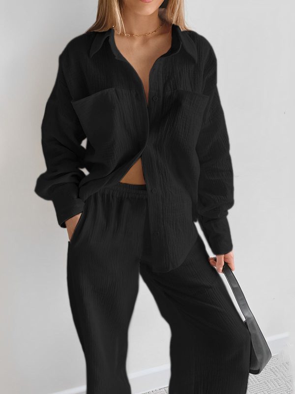 Minimalist Cotton Two Piece Pants Set - Image 6
