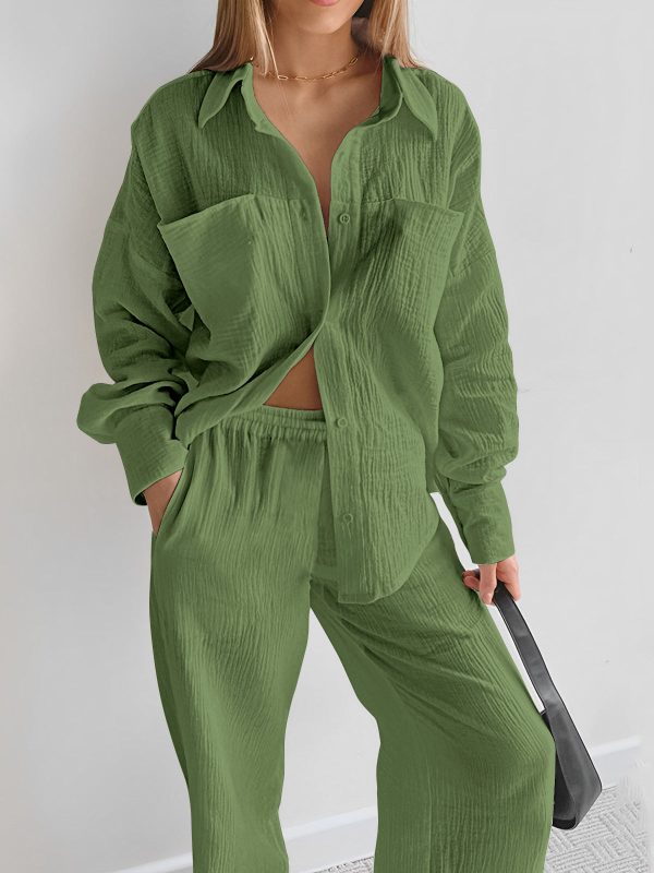 Minimalist Cotton Two Piece Pants Set - Image 8