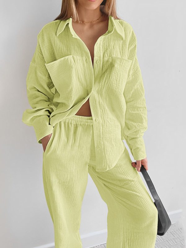 Minimalist Cotton Two Piece Pants Set - Image 9