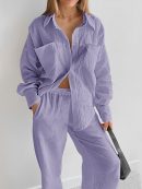 Minimalist Cotton Two Piece Pants Set