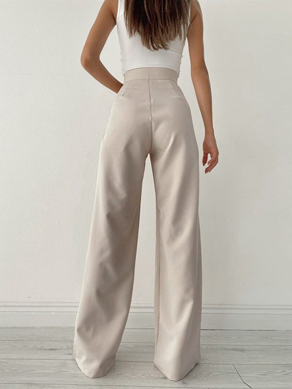 Palazzo Tied Wide Leg Dress Pants - Image 3