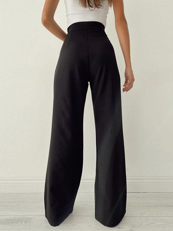 Palazzo Tied Wide Leg Dress Pants - Image 7