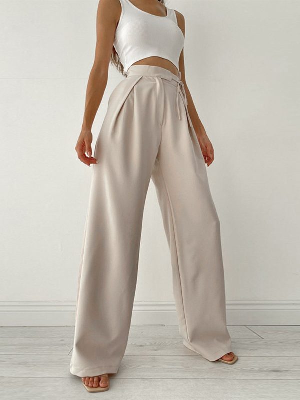 Palazzo Tied Wide Leg Dress Pants - Image 2