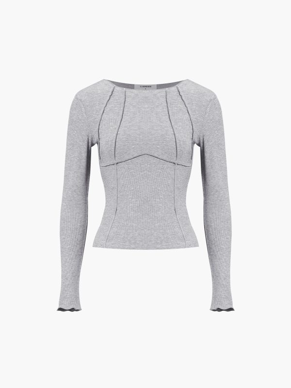 Basic Piping Long Sleeve Top - Image 9