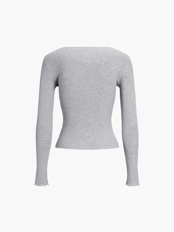 Basic Piping Long Sleeve Top - Image 10