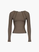Basic Piping Long Sleeve Top