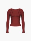 Basic Piping Long Sleeve Top