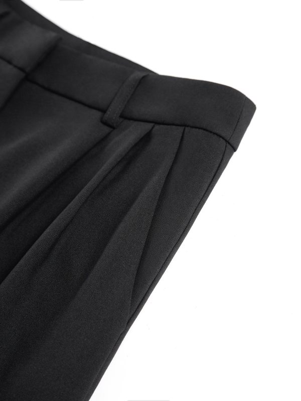 Solid Wide Leg Pants Without Belt - Image 8