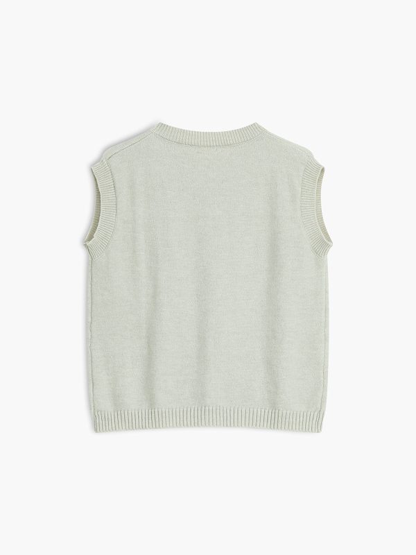 Casual Button Up Sweater Vest - Image 4