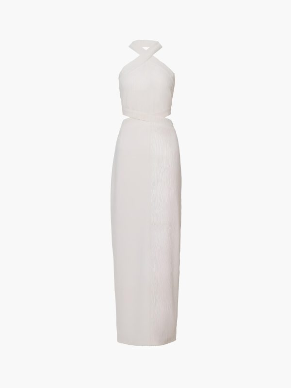 Crisscross Cutout Halter Split Knit  Long Dress - Image 8