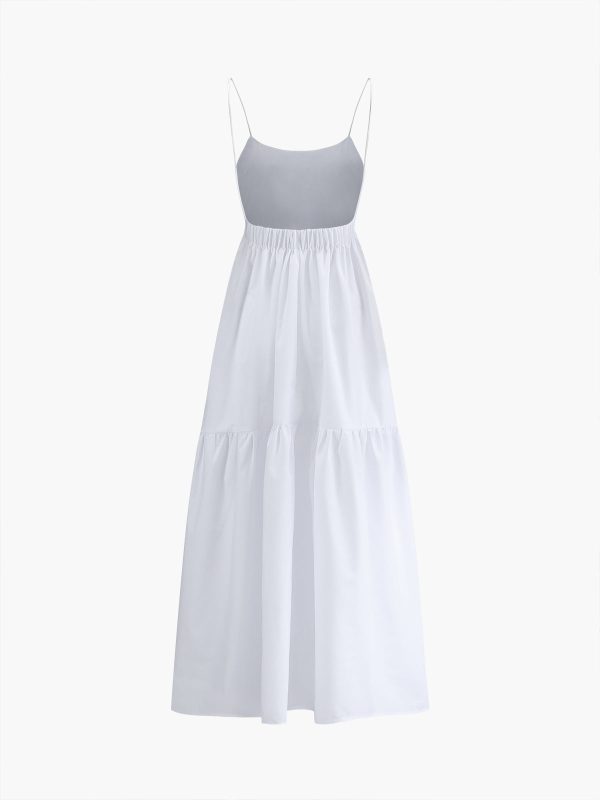 Solid Backless Long Dress - Image 6