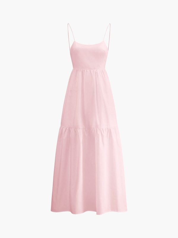 Solid Backless Long Dress - Image 7