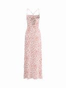Strappy Floral Print Crisscross Flowy Long Sundress