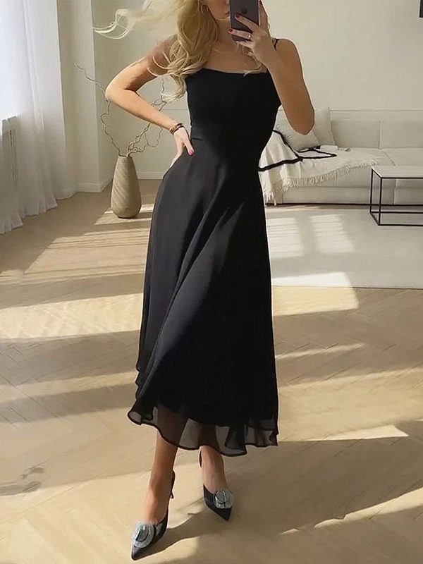 Semi-Sheer Cami Long Dress - Image 6