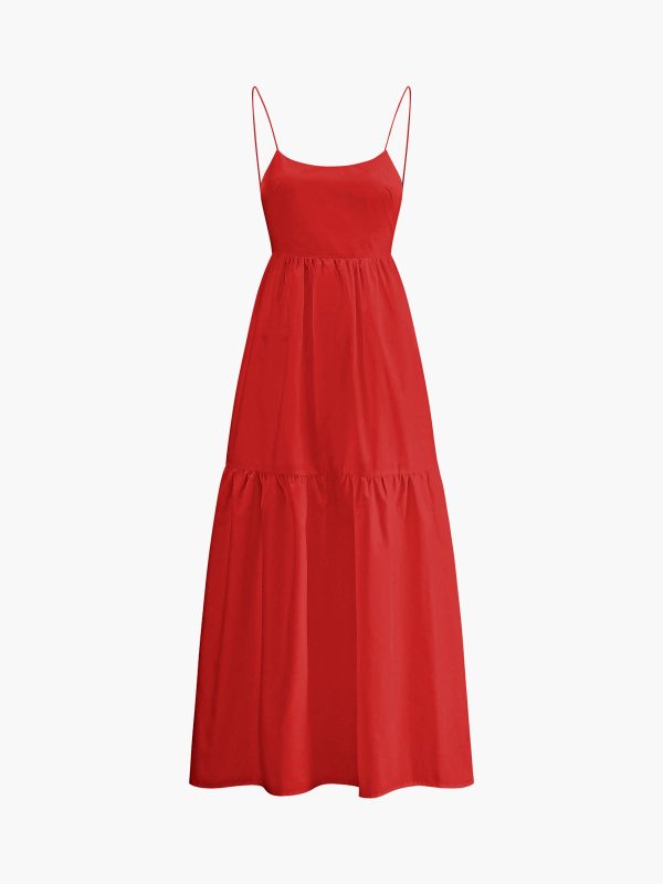 Solid Backless Long Dress - Image 9