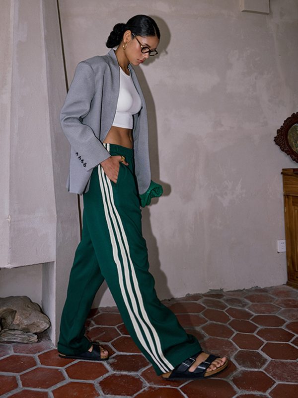 Casual Striped Patchwork Pants - Image 8