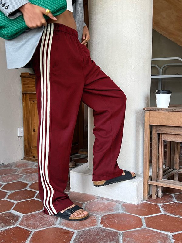 Casual Striped Patchwork Pants - Image 9
