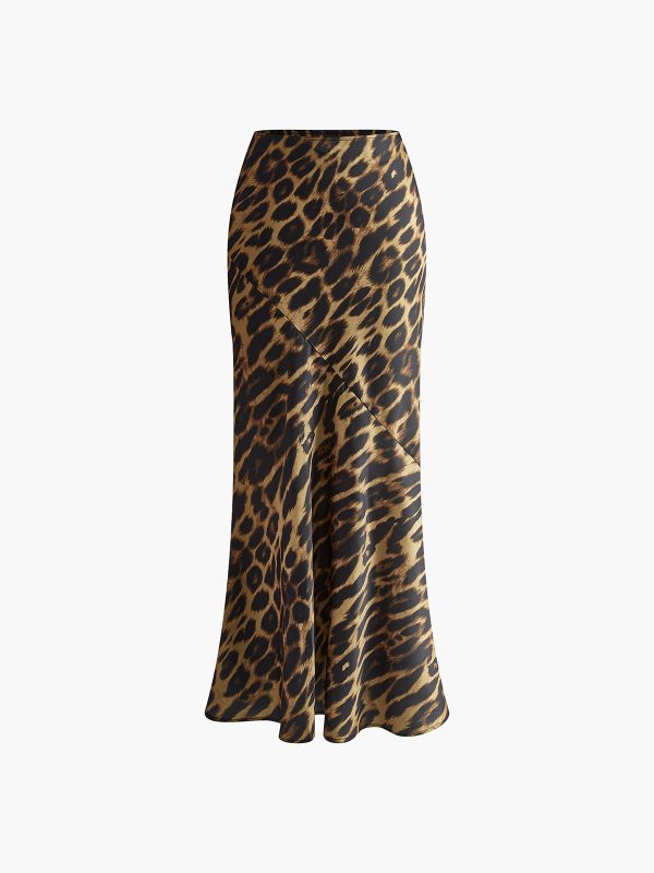 Slim Leopard Print Maxi Skirt - Image 5