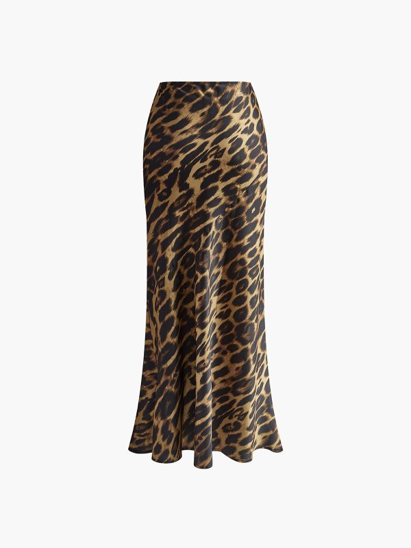 Slim Leopard Print Maxi Skirt - Image 6
