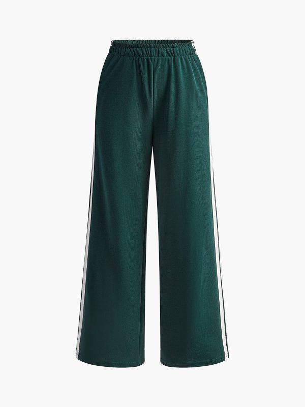 Casual Striped Patchwork Pants - Image 12