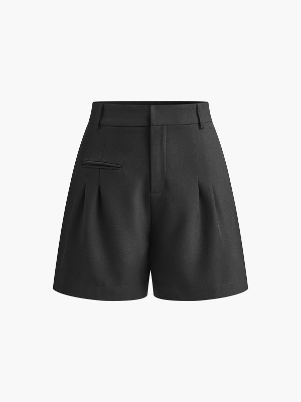 Semi-Sheer Mid-Waist Shorts Without Belt - Image 9