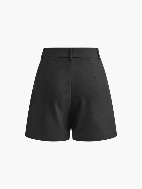 Semi-Sheer Mid-Waist Shorts Without Belt - Image 10