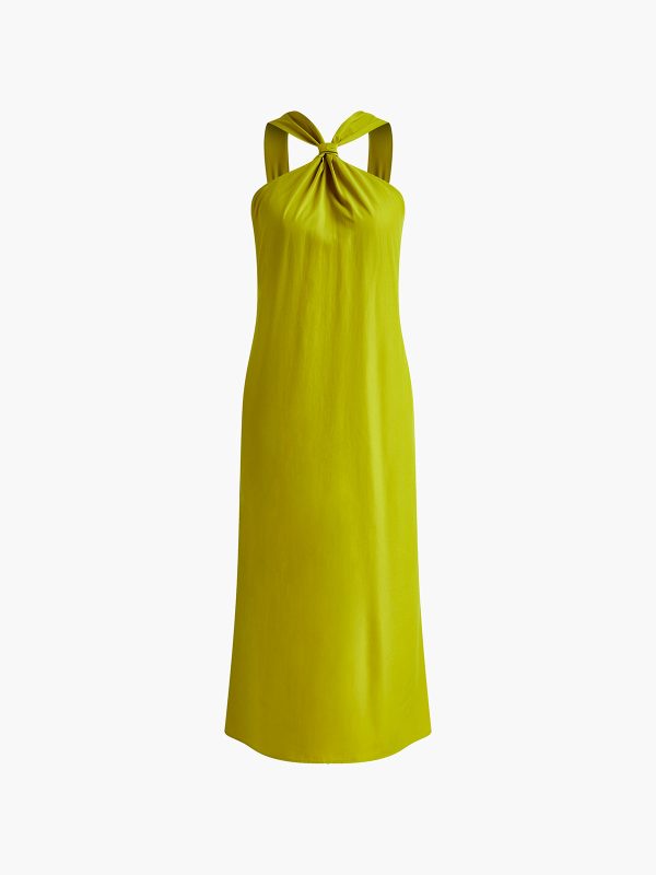 Cross Halter Split Long Dress - Image 5