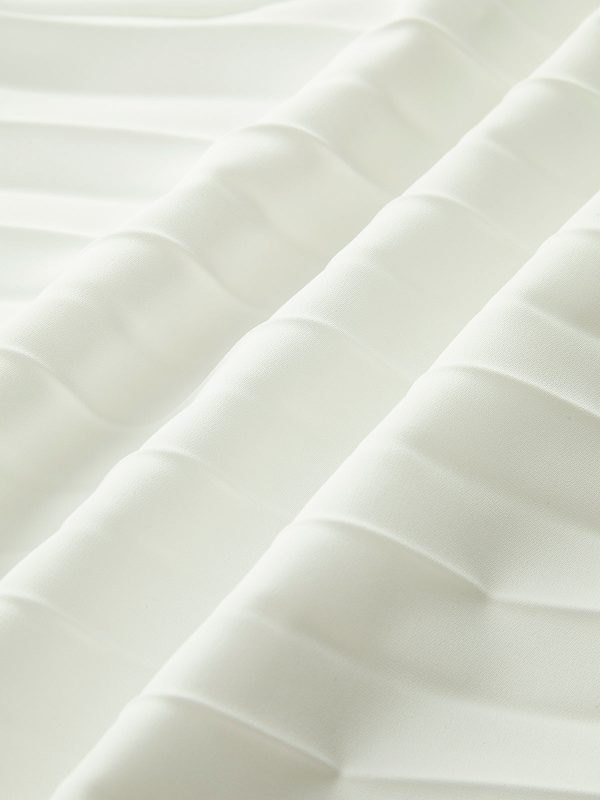 Solid Pleated Strapless Split Dress - Image 10