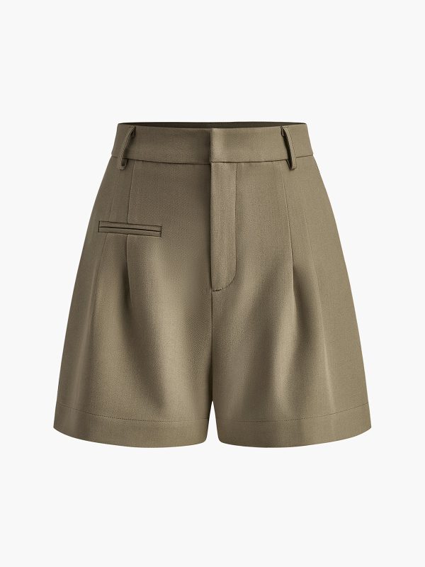 Semi-Sheer Mid-Waist Shorts Without Belt - Image 13
