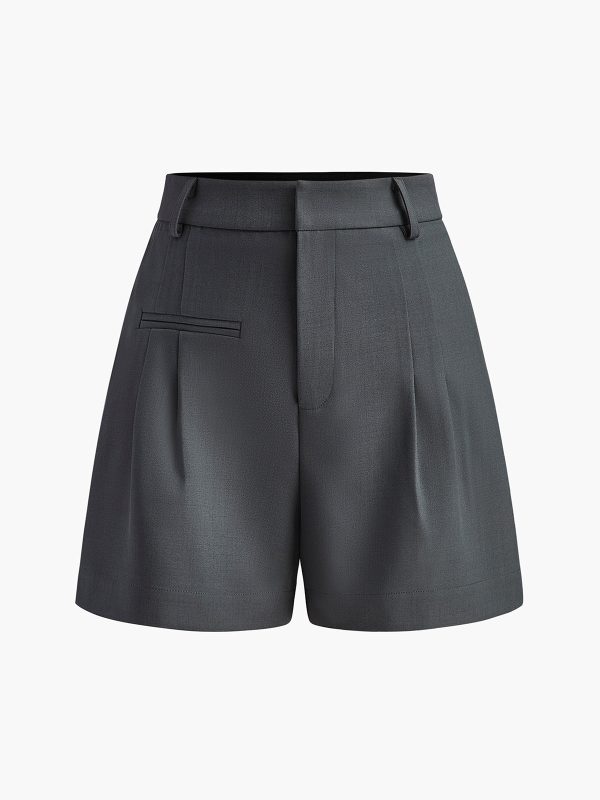 Semi-Sheer Mid-Waist Shorts Without Belt - Image 15