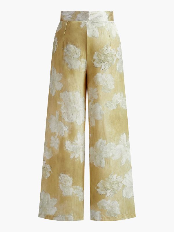 Romance Floral Printed Straight Pants - Image 3