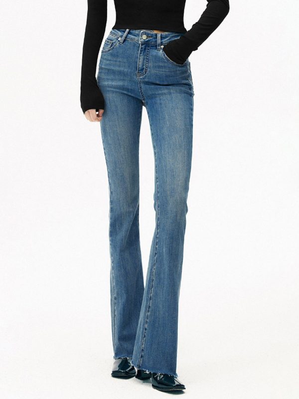 High-Waist Denim Bootcut Jeans - Image 4