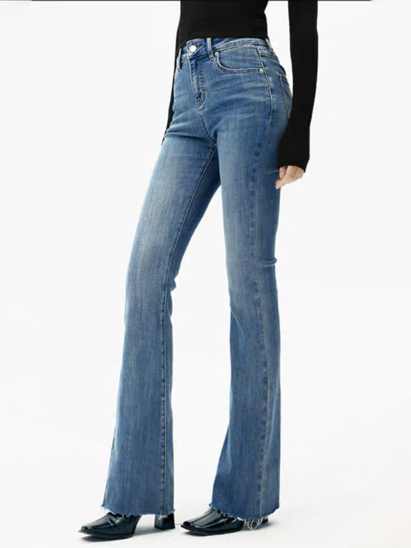 High-Waist Denim Bootcut Jeans - Image 5