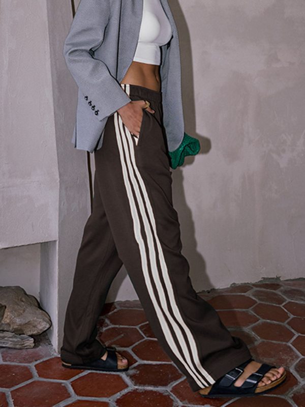 Casual Striped Patchwork Pants - Image 11