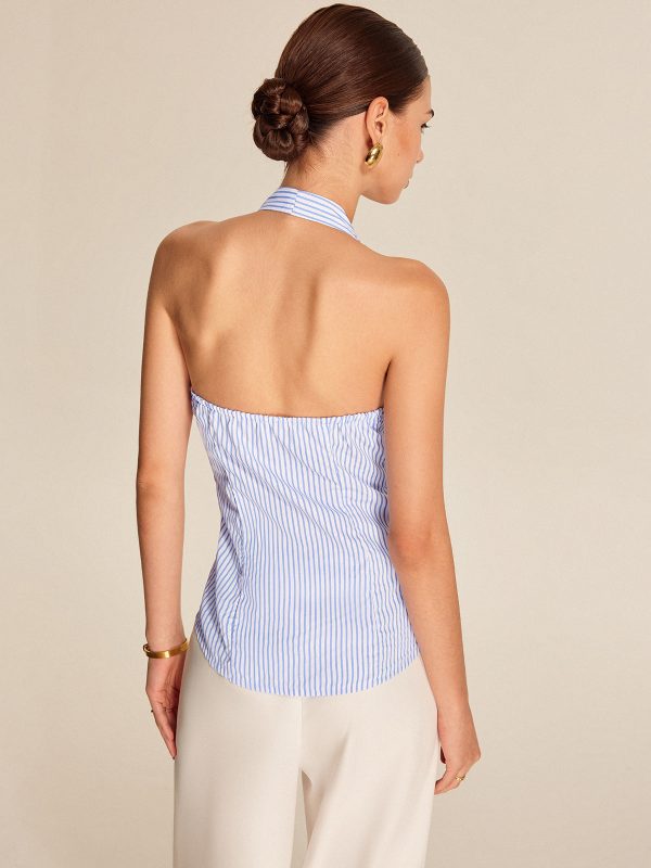 Striped Halter Tie Top - Image 10