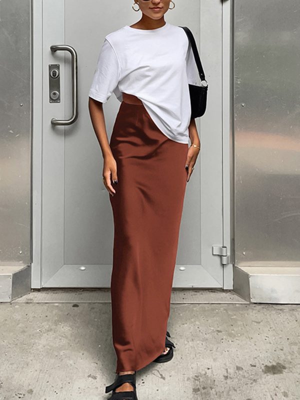 Utility Satin Maxi Skirt - Image 8