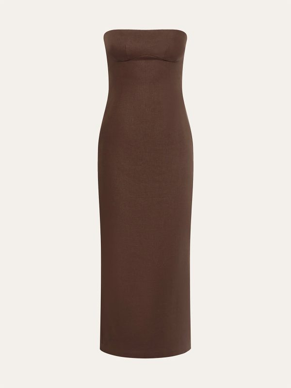 Floral Print Strapless Dress - Image 7
